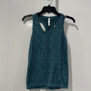 Athleta Teal Leopard Print Tank